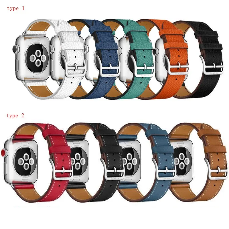 

Genuine Leather Band Strap Bracelet for Apple Watch Series 1/2/3 38mm 42mm Single Tour Loop for apple watch series iwatch band