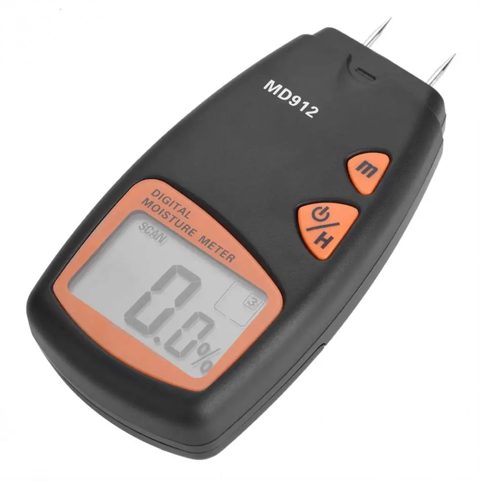 MD912 цифровой lcd деревянный гигрометр 2/4 Pin деревянный измеритель влажности детектор древесины гигрометр тестер влажности