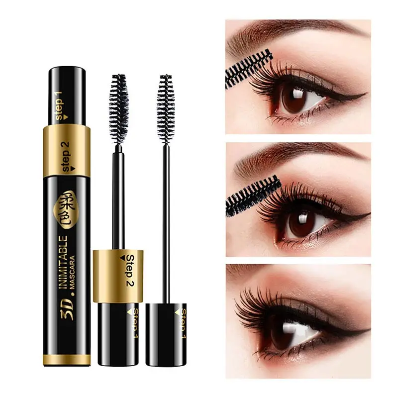 

ILISYA Double-end Thick Mascara Cream Waterproof Sweatproof Eyelash Makeup Cosmetics Beauty Care