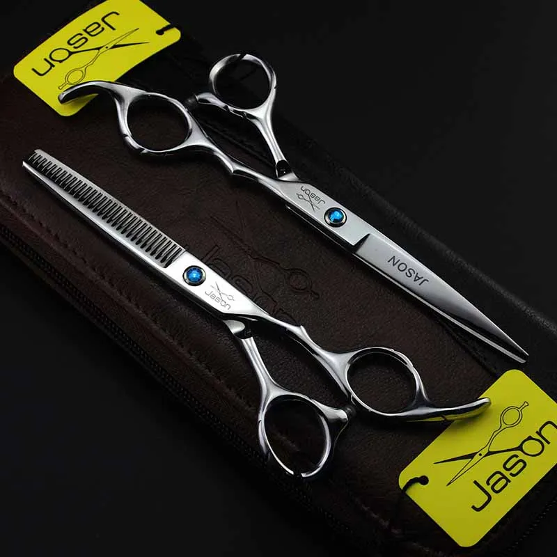 

6inch Jason Hair Cutting Thinning Scissor Hairdressing Style Sharp Edge High Quality Groomer Clipper Professional Barber Tool