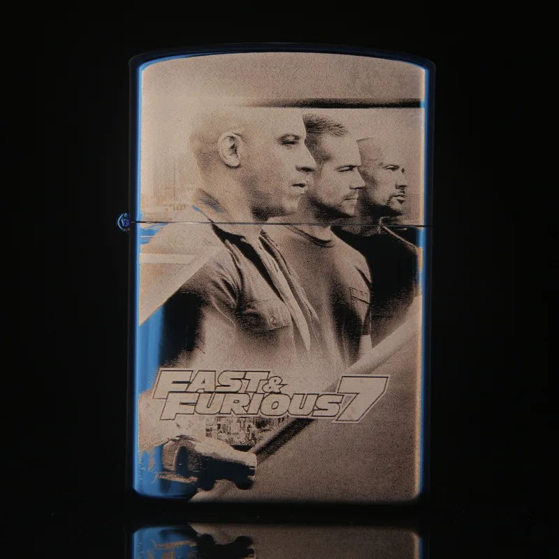 

Chief Fast and the furious 7 blue ice pure copper wholesale high-grade kerosene lighter, cigarette lighter, gift lighters