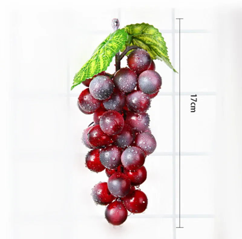 Искусственные фрукты 1 шт. искусственный виноград искусственные фрукты искусственный виноград поддельные фрукты Рождество Домашний Свадебный декор - Цвет: 36 red grapes