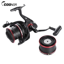 COONOR 12 + 2 Ball Fishing Reels Bearings Metallic Fishing Wheels Spool Spinning Fishing Reel 4.6:1 with YF8000 + YF9000 Wheels