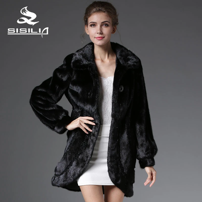 Sisilia 16新しい冬の女性のデンマークミンク毛皮黒色ミンクコート100 リアルファーメイドセーブル毛皮コートvrai Fourrureビジョン Coat Kid Coated Nylon Dog Collarscoat Red Aliexpress