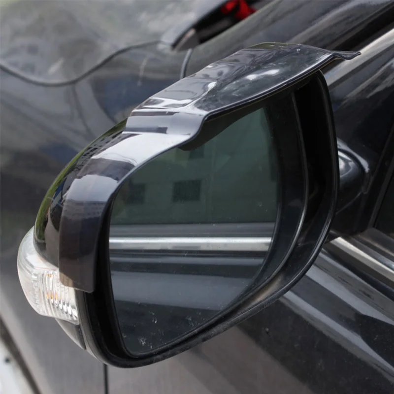 

2019 2pcs Car Rear View Mirror Sticker Rain Eyebrow Weatherstrip Auto Mirror Rain Shield Shade Cover Protector Guard