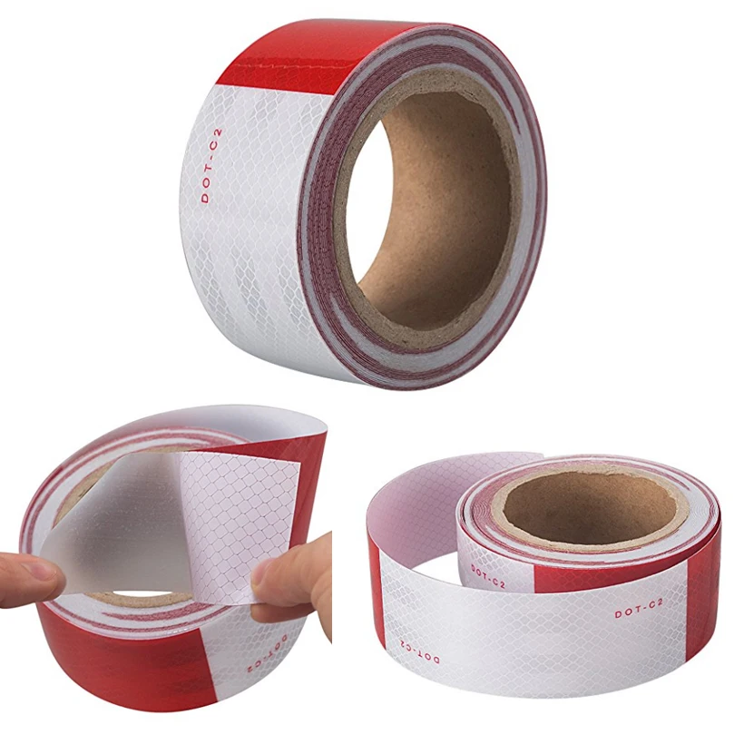 50mm X 3m DOT Reflective Car Truck Motorcycle Sticker Safety Warning Signs Conspicuity Tape Roll