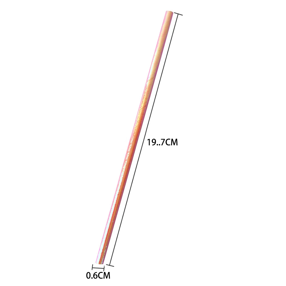 25 шт. переливающиеся одноразовые бумажные соломинки Единорог Русалка Вечерние DIY для ребенка Bried душ Крещение украшения для свадьбы и дня рождения