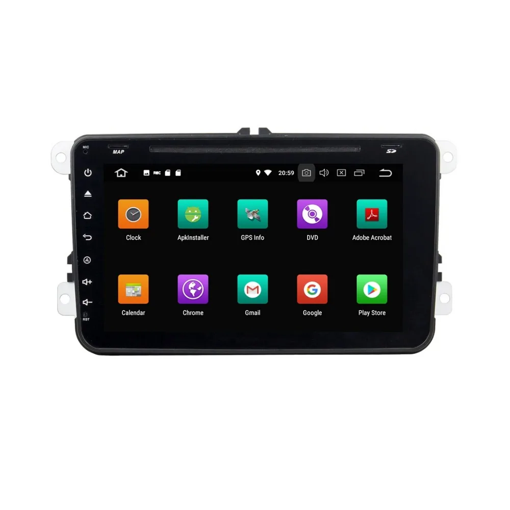 Excellent 4GB+32GB Octa Core 8" Android 8.0 Car Audio DVD Player for VW Volkswagen Skoda POLO GOLF PASSAT CC JETTA TIGUAN TOURAN Caddy 3