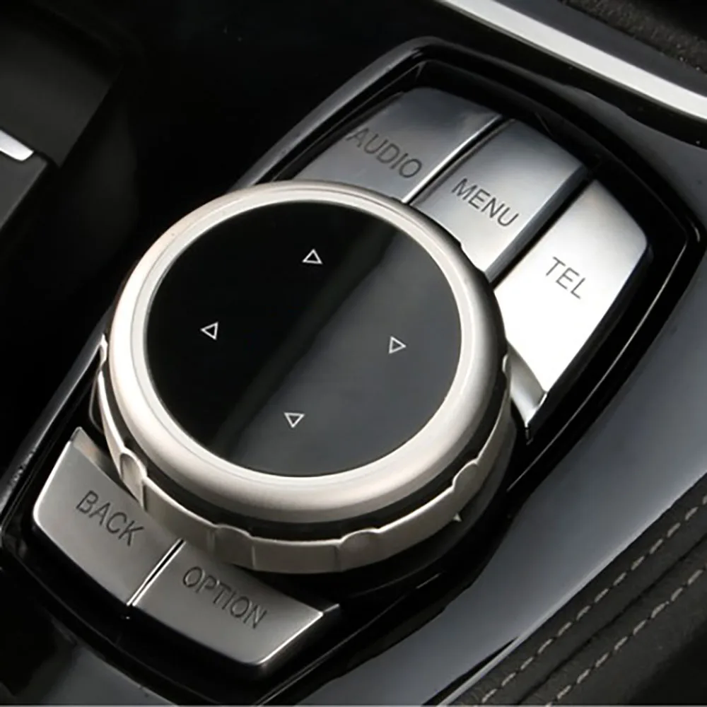 

Car Multimedia Buttons Cover Idrive Control Knob Button Cover Drive Stickers Knob Cover Car for BMW Series Durable Decorative