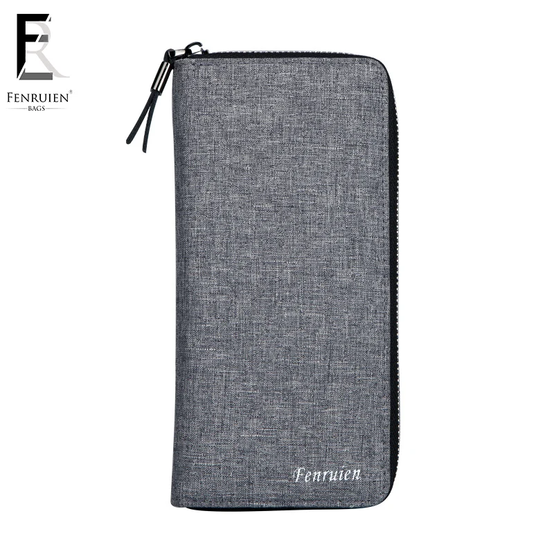 

FENRUIEN Wallet Men Leisure Canvas Long Wallets Unisex Men wallets Coin Purse Mens Wallet Male Money Purses With Coin Bag Zipper