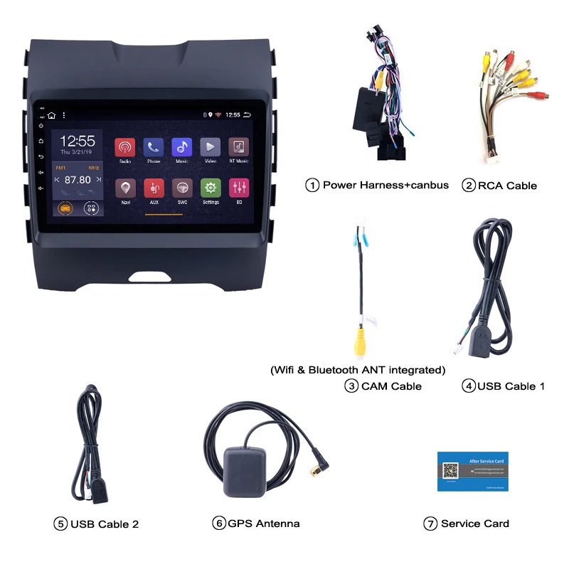 Best 2G RAM 32G ROM 9 inch Android 8.1 Car DVD Player for Ford EDGE ranger 2015-2018 Multimedia Navigation System 5
