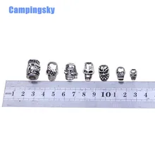 CAMPINGSKY Paracord Пряжка из цинкового сплава для паракордового браслета стальная пряжка металлические бусины в виде черепа для ремней ножа Paracord