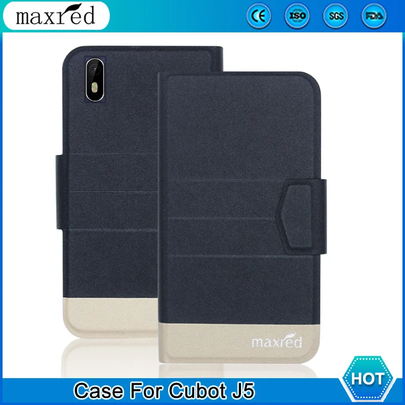

5 Colors ! Cubot J5 Case 2019 High Quality Flip Ultra-thin Luxury Leather Protective Case For Cubot J5 Cover Phone