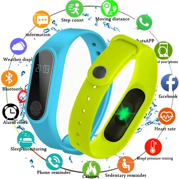 

M3 2 Smart Watch Heart Rate Blood Pressure Color Screen Sports Step Bluetooth Bracelet IP65 Waterproof Watch Connect Android iOS