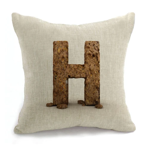 creative letter cushion covers alphabet cotton linen pillow cushion