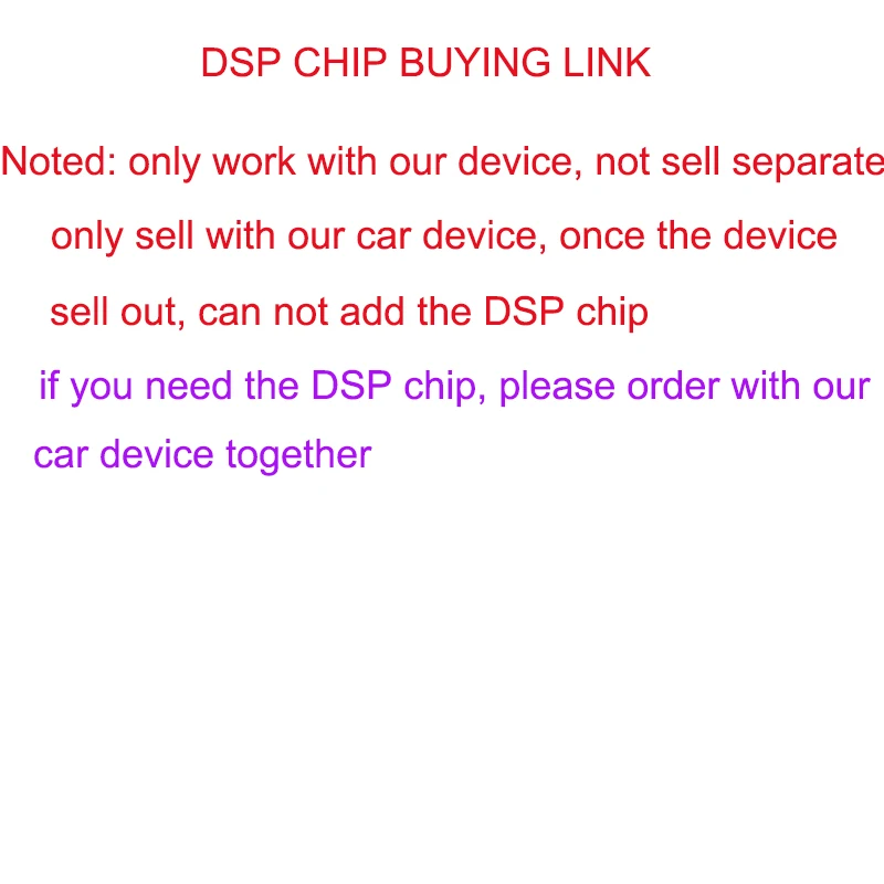 

DSP chip only for our car radio stereo. install DSP to radio motherboard, not sell separate!!