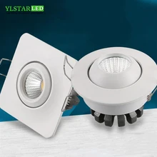YLSTAR 2 шт./компл. Светодиодный точечный светильник 3 Вт AC85-265V мини-шкаф светодиодный COB Встроенный потолочный светильник для внутреннего освещения