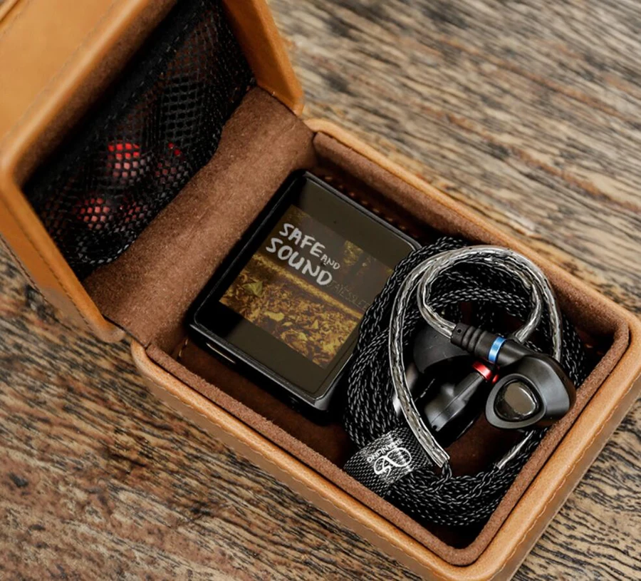 

SHANLING C2 Handmade Custom PU Leather Storage Box for Earphones Portable Pressure Box for M0 mini player