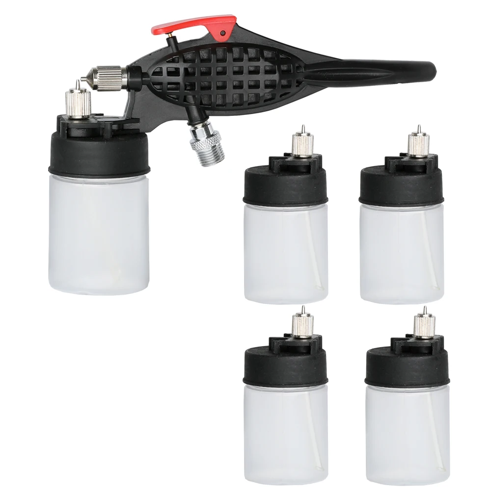 

OPHIR Airbrush Kit with 5pcs of Bottles Single Action Airbrush for Tattoo Car Painting Model Hobby Body Painting AC058