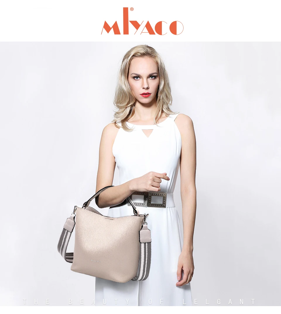 Miyaco casual bolsa feminina balde saco de
