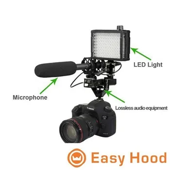 

Camera Triple Mount Hot Shoe V Mount Bracket for Video Lights Microphones or Monitors