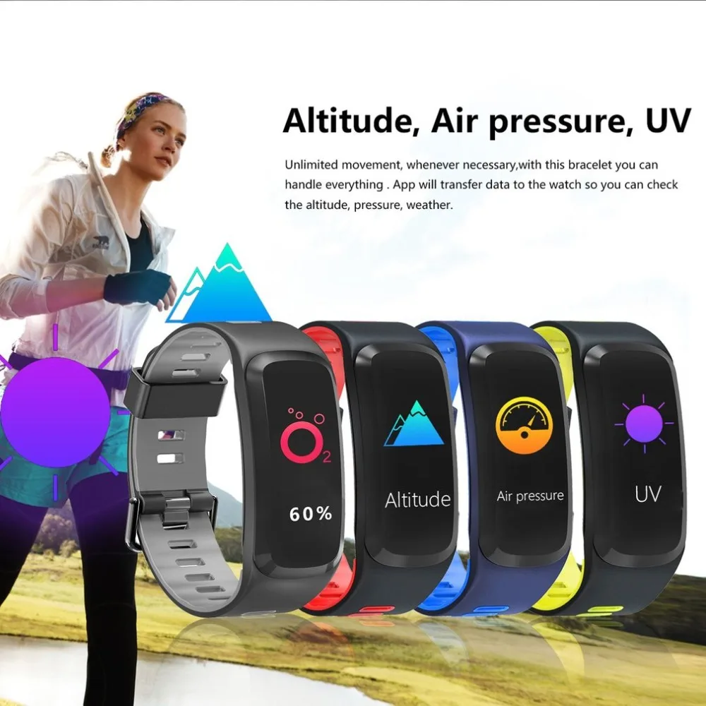 

Intelligent F4 Color Screen Bracelet Measuring Heart Rate Pedometer Waterproof Wear-resistant Sports Watch for Andropshioid IOS