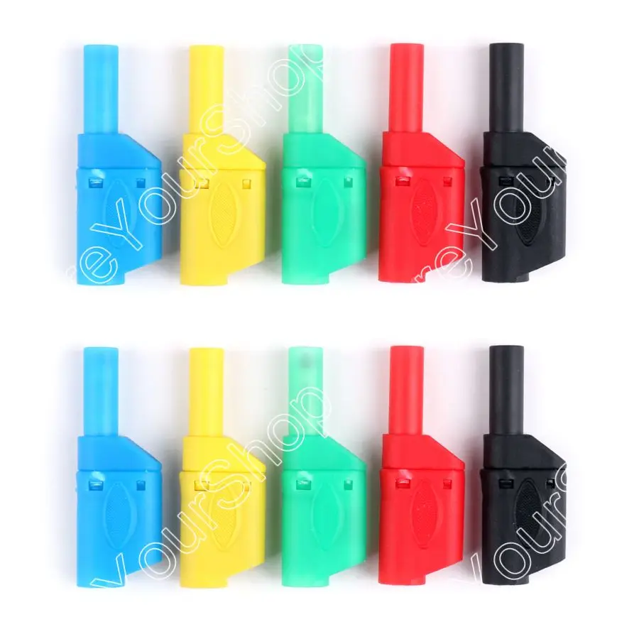 

Areyourshop 10 Pcs Seal Insulated 4mm Safety Protection Banana Plug For Test Probes Binding Posts Multimete