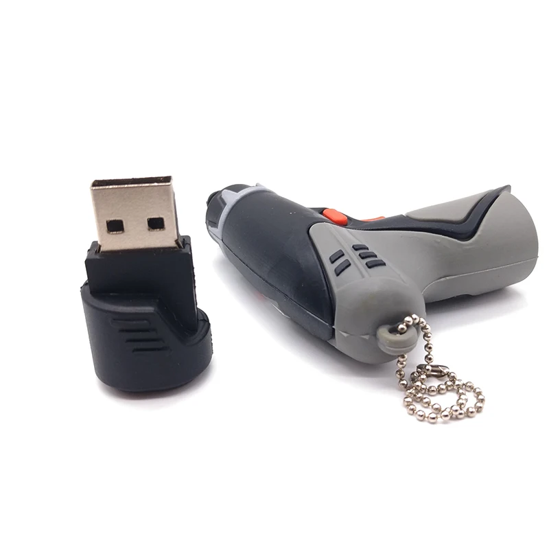 USB флеш-накопитель, карта памяти, флешка, 4 ГБ, 8 ГБ, 16 ГБ, 32 ГБ, 64 ГБ, мультяшная электрическая дрель, USB диск, персональный подарок, ручка-накопитель