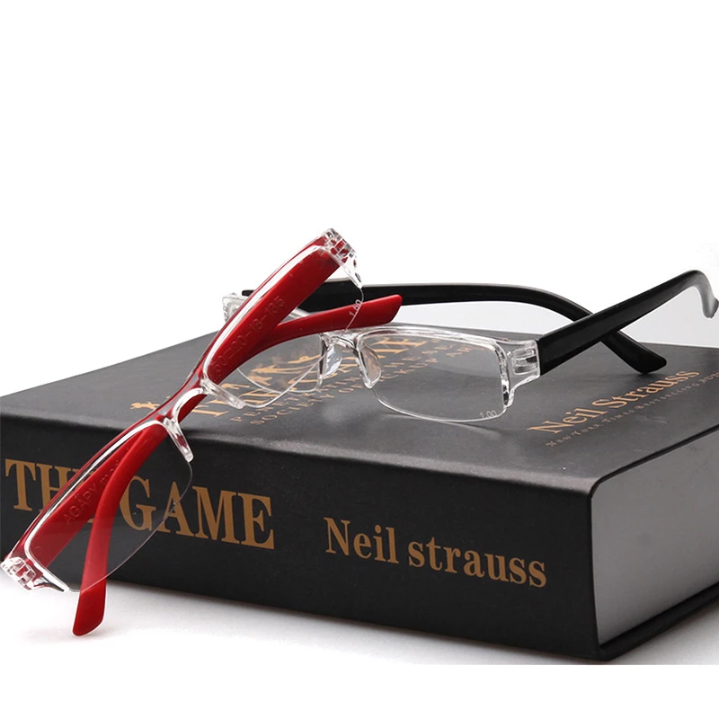 Линзы из смолы, очки для чтения, ультра светильник, очки для дальнозоркости бровей, модные полуоправы, очки для дальнозоркости по рецепту