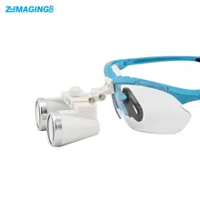 2017 Dental equipment Surgical Medical dental Loupes dental glasses 3.5X 420mm +LED Head Light Lamp Silver dental lab Loupes