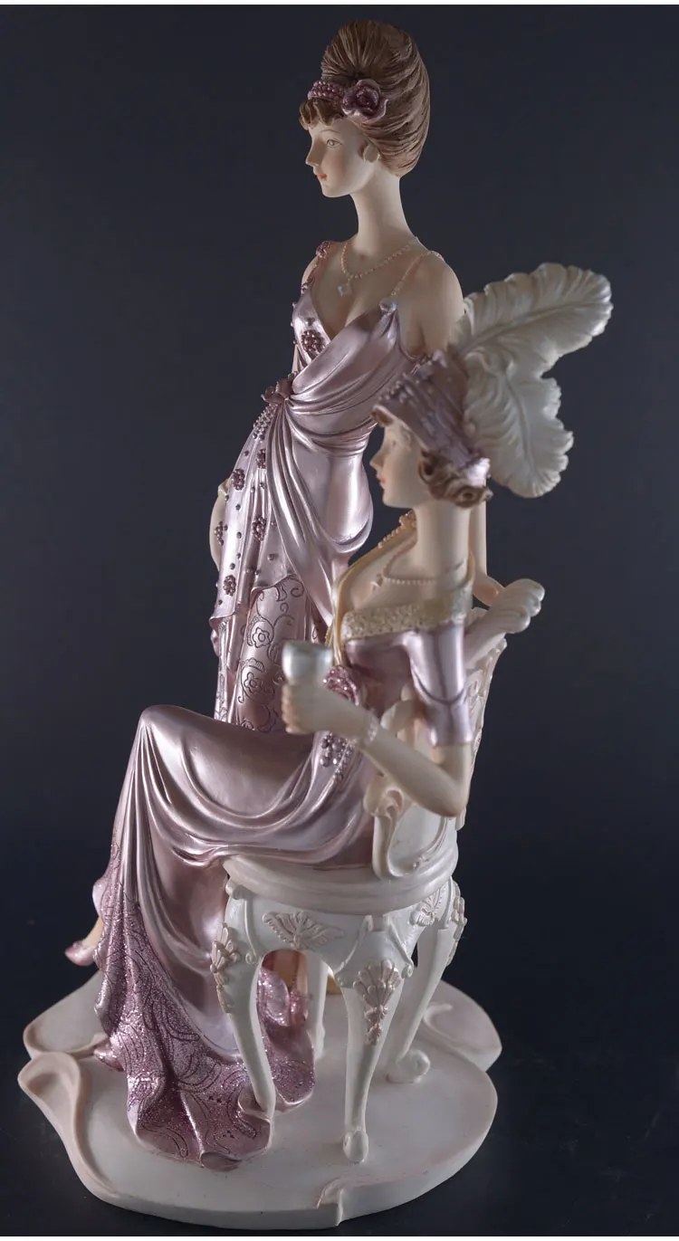 Европа викторианская Статуя Девушки Мода характер красота фигурки изделия из смолы свадебный подарок креативное украшение дома художественное украшение