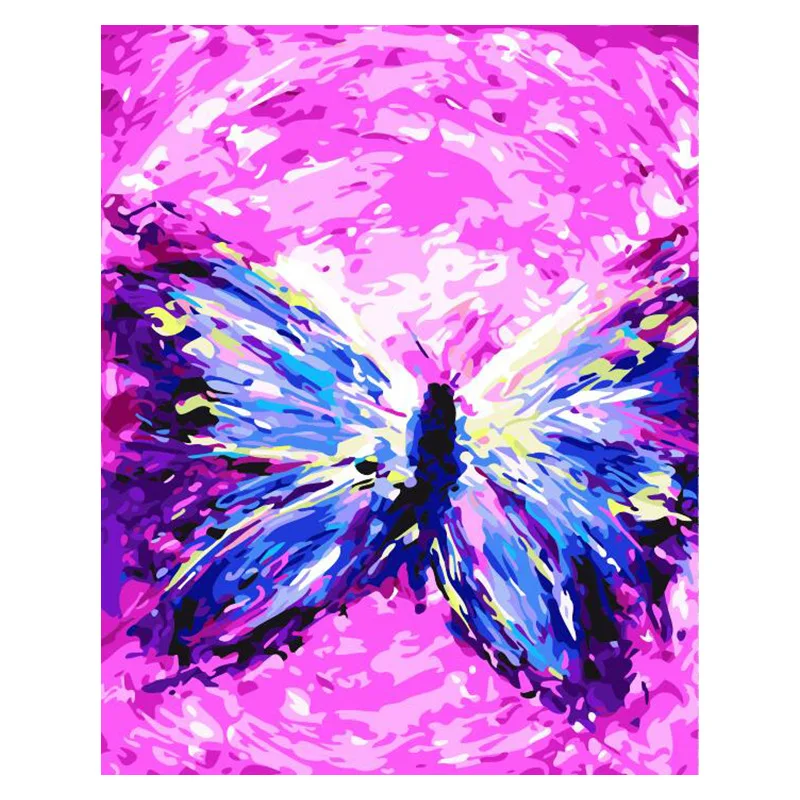 

Diy Framed Painting By Numbers Frameless Butterfly Landscape Kids Pure Hand Drawing Acrylic Home Wall Decoration Posters 40x50cm