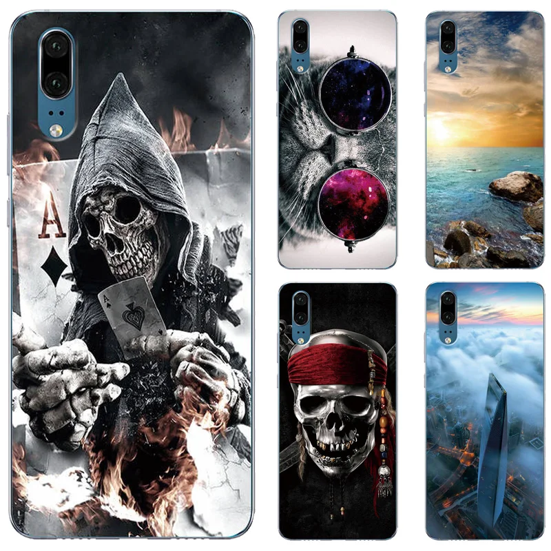 Case For Huawei P20 P 20 Cat Flower Animal Patterned TPU Soft Shell Pro Phone Back Cover |