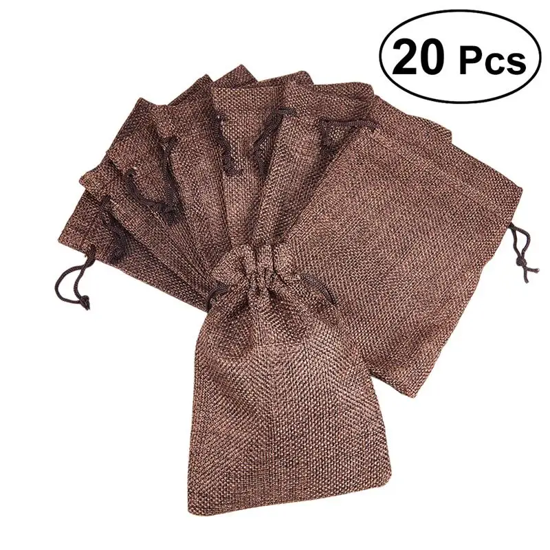

20 Pcs Durable Drawstring Bag Storage Bag Gift Multifunctional Burlap Jewelry Storage Bag Pouch Cloth Bag
