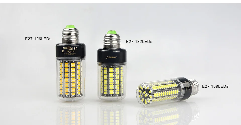 1 шт. супер люмен 5736 SMD без мерцания светодиодный светильник E27 E14 полный ватт 3 Вт 5 Вт 7 Вт 8 Вт 12 Вт 15 Вт AC 110 В-220 В светодиодный кукурузный светильник