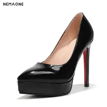 NEMAONE 2018 spring autumn new arrive women pumps black pink fashion platform high heels shoes sexy lady dress shoes