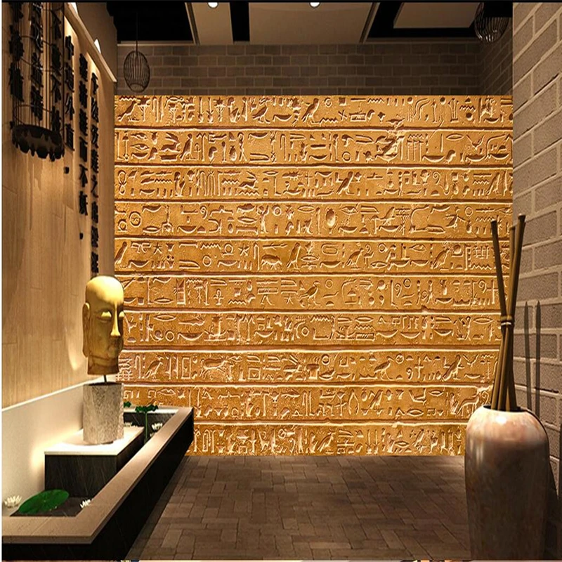 Beibehang пользовательские Настенные обои любой размер 3D Египетский рельеф камень планшет написание гостиной фон настенная живопись