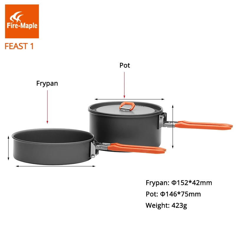 Кухонная утварь Fire Maple Feast 1 для кемпинга пеших походов прогулок набор кастрюль
