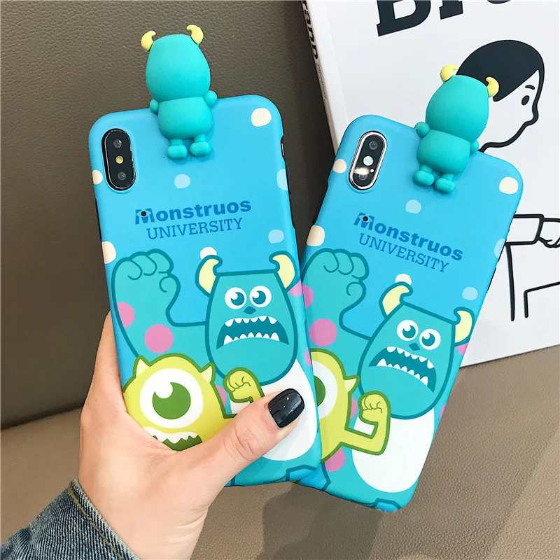 

For iphone XR 3D Sullivan Mr Q Scrub Soft Case, Monsters University Cute back cover For iphone XS max X 7 7P 6 6sp 8 8plus