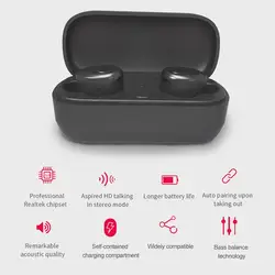 СПЦ Беспроводной Erabuds Bluetooth 5,0 наушники HD Hi-Fi стерео Спорт гарнитуры наушники-вкладыши с Зарядное устройство коробка микрофона для