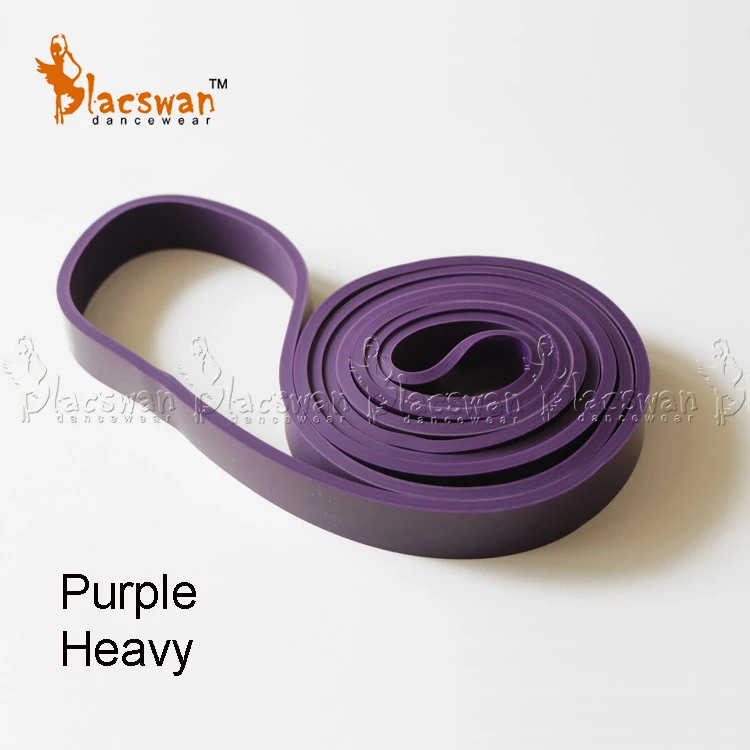 Натуральная латексная резина эластичная петля ремешок для занятия балетом и тренажерный зал гибкость тренировки theraband Эспандеры 3 достоинств - Цвет: Purple - Heavy