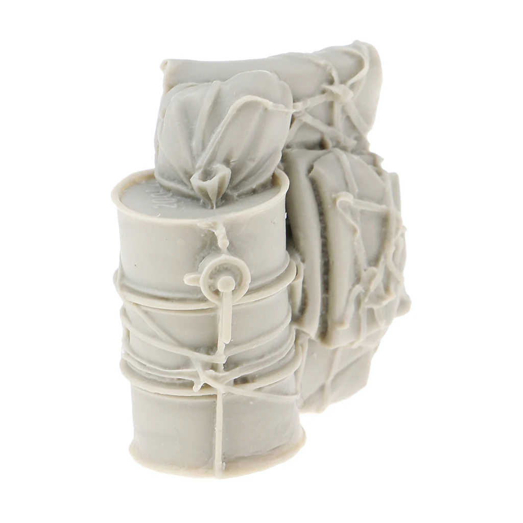 

1/35 Resin World War II scenario Accessories Oil Drum Canvas Bags Model Unpainted Resin Soldier Scenario Accessories
