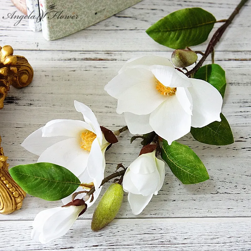 

4 heads 82cm perfumes magnolia cotton simulation flowers DIY wedding garden office party home photography flores artificiales