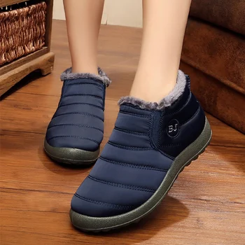 

Keep Warm Daddy Casual Boots Men Winter Shoes Couple Unisex Snow Boots Warm Fur Inside Bottom Size 39-46
