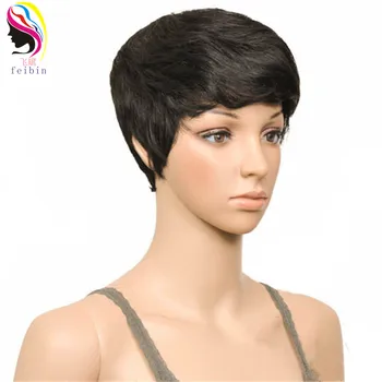 

Feibin Short Wigs for Black Women Synthetic Wigs Blonde Black Brown Full Head Nature Curly Hair 4inches