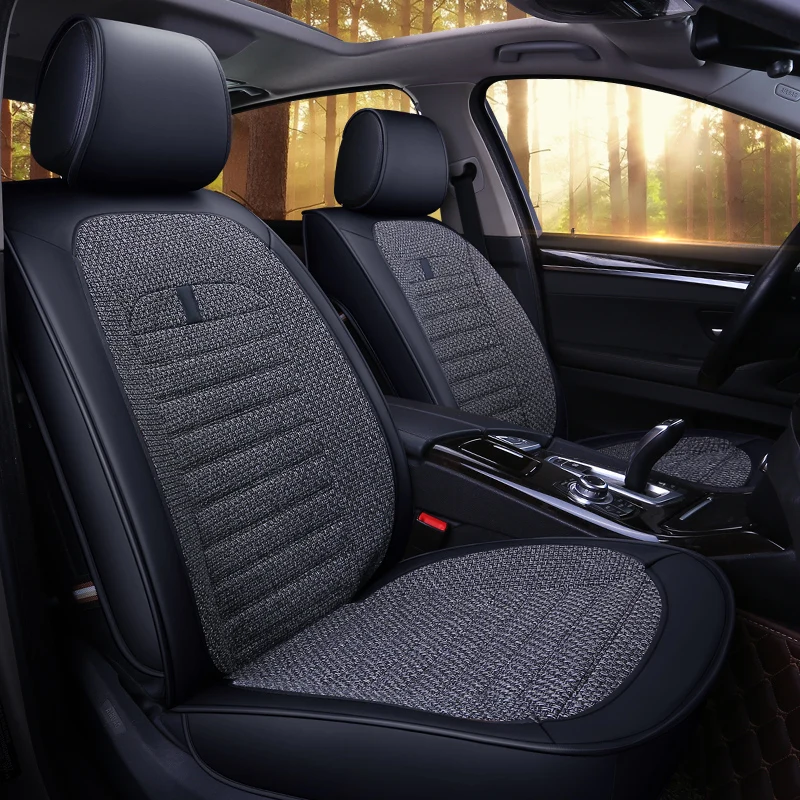 

leather linen car seat cover forNissan Qashqai Note Murano March Teana Tiida Almera X-trai auto accessories car sticker