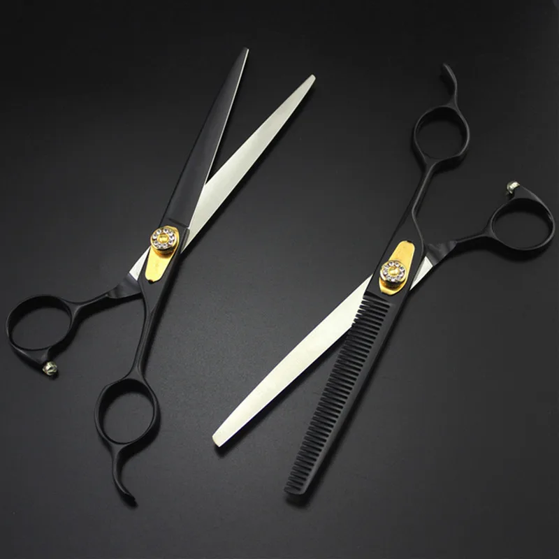 

High quality Japan steel 7 '' Pet dog grooming hair scissors set cutting shears scissor thinning berber hairdressing scissors