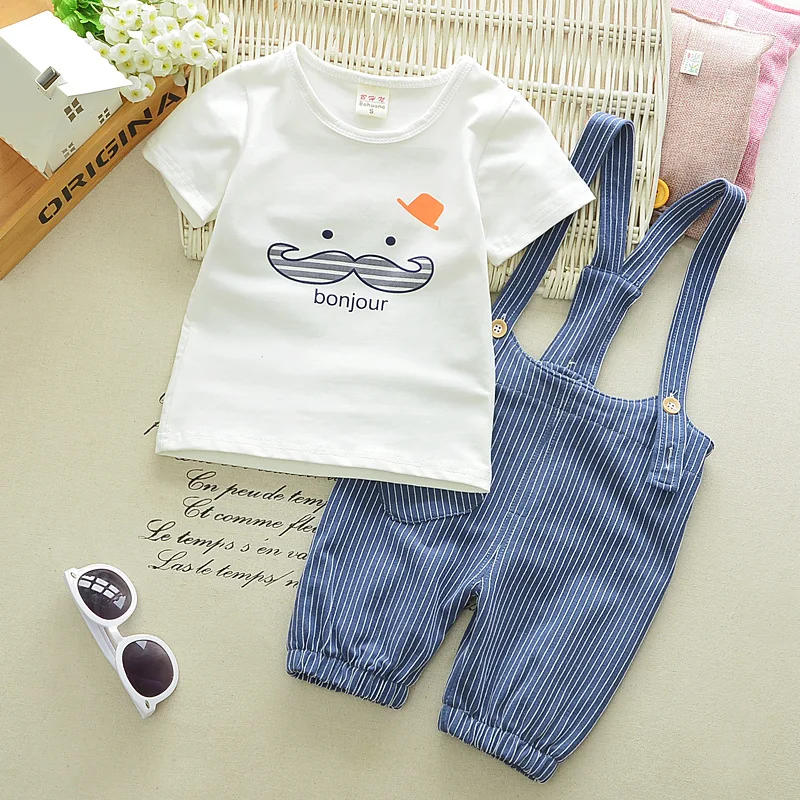 BibiCola baby jungen Sommer Kleidung Set Infant Jungen Mädchen T-shirt + Bib Shorts 2 stücke cartoon anzug kinder kleidung set