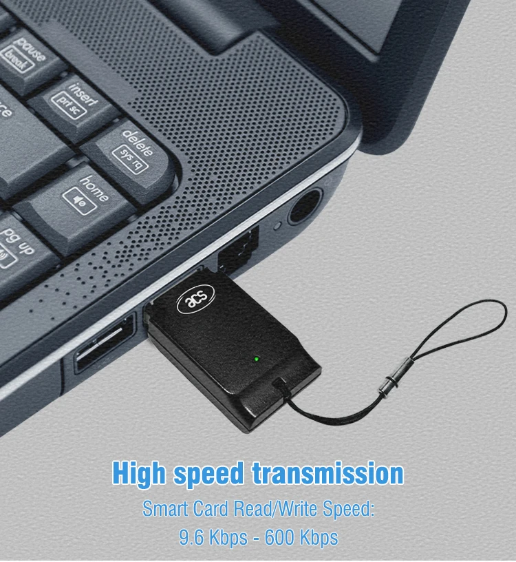 Портативный мини USB считыватель смарт-карт с слотом Micro SIM ACR39T-A1