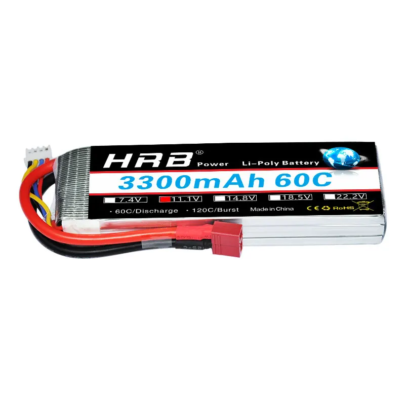 

HRB RC Lipo 3S Battery 11.1V 3300mAh 60C Max 120C Drone AKKU For Helicopter Bateria Car Boat Model Airplane Quadcopter UAV FPV